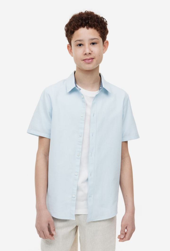 Boys Short Sleeve Cotton Shirt by H&M.