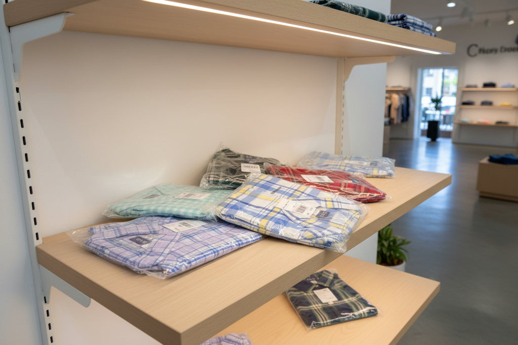 Men’s Place Plaid Cotton Button Up Shirt